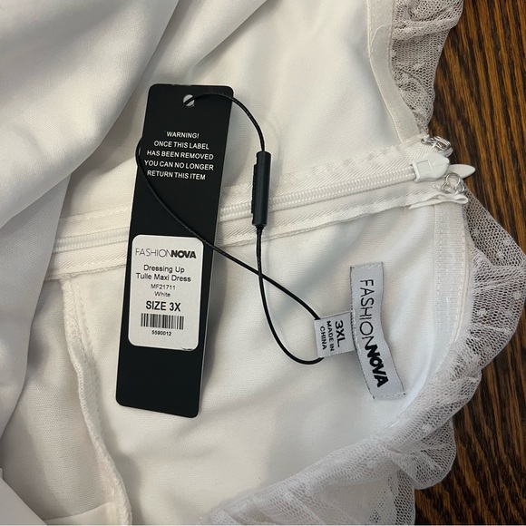 Fashion Nova | Elegant White Tiered Dress - Picture 9 of 9